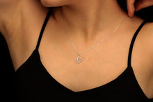 Load image into Gallery viewer, Elegant Initials Necklace | Custom 14K Gold Monogram | Chic Geometric Design