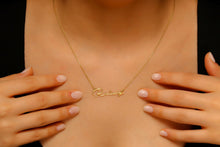 Load image into Gallery viewer, Personalized 14K Gold Vermeil Name Necklace in Autumn Font | Unique Custom Jewelry by SilverGoldandRose