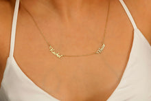 Load image into Gallery viewer, Custom Gold Name Plate Choker Necklace | Personalized Baby Name Jewelry | Dainty Handmade Gifts for Mom