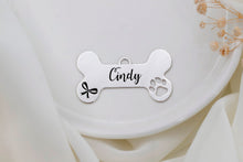 Load image into Gallery viewer, Personalized 925 Sterling Silver Pet ID Tag Charm | Unique Dog &amp; Cat Collar Accessory