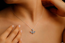 Load image into Gallery viewer, Golden Hive 14K Bee Necklace – Dazzling Elegance with Nature's Charm