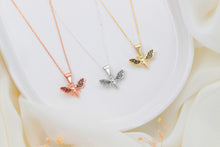 Load image into Gallery viewer, Golden Hive 14K Bee Necklace – Dazzling Elegance with Nature's Charm