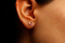Load image into Gallery viewer, Dainty Monogram Earrings - Personalized Minimalist Jewelry with Custom Block Letters