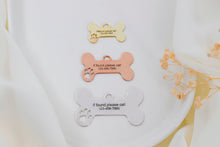 Load image into Gallery viewer, Personalized 925 Sterling Silver Pet ID Tag Charm | Unique Dog &amp; Cat Collar Accessory