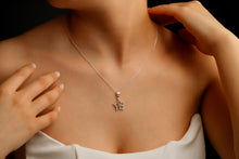 Load image into Gallery viewer, Aphrodite Dainty CZ Diamond Venus Flower Necklace | Symbol of Love &amp; Beauty | Protection Pendant