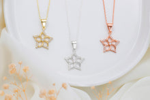 Load image into Gallery viewer, Aphrodite Dainty CZ Diamond Venus Flower Necklace | Symbol of Love &amp; Beauty | Protection Pendant