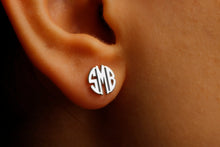Load image into Gallery viewer, 14K Gold Monogram Stud Earrings - Personalized Elegance for Every Occasion