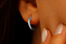 Load image into Gallery viewer, Dazzling Gold Huggie Hoops - Sterling Silver Multi-Hole Design, Perfect Stacked Sleeper Earrings for Effortless Style