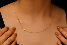 Load image into Gallery viewer, Dainty Sideways Initial Necklace | Custom Minimalist Jewelry for a Personal Touch