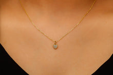 Load image into Gallery viewer, Heart Charm Necklace with Sparkling CZ Diamonds in 925 Sterling Silver
