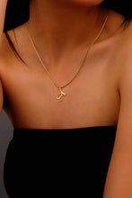 Load image into Gallery viewer, Gleam Letter Necklace - Dazzling Charm with Elegant Snake Chain