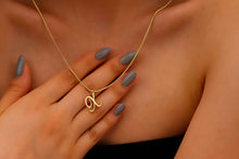 Load image into Gallery viewer, Gleam Letter Necklace - Dazzling Charm with Elegant Snake Chain