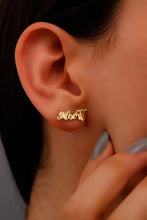 Load image into Gallery viewer, Goldsmithia Personalized Solid Gold Name Earrings - Shine Bright with Custom Elegance