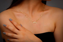 Load image into Gallery viewer, Dazzling Name Necklace - Personalized Gold Mandarin Script with Link Chain, Unique Chinese Characters Jewelry