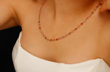 Load image into Gallery viewer, Gemstone Baguette Necklace - Multicolor Charm Jewelry