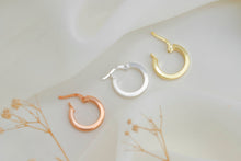 Load image into Gallery viewer, Dazzling Gold Huggie Hoops - Sterling Silver Multi-Hole Design, Perfect Stacked Sleeper Earrings for Effortless Style