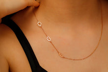 Load image into Gallery viewer, Dainty Sideways Initial Necklace | Custom Minimalist Jewelry for a Personal Touch