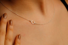 Load image into Gallery viewer, Dainty Sideways Initial Necklace | Custom Minimalist Jewelry for a Personal Touch
