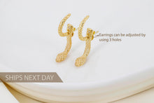 Load image into Gallery viewer, Elysian Designs Adjustable Snake Ear Jackets - Bold &amp; Unique Statement Earrings