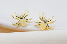 Load image into Gallery viewer, Arachnid Spooky Tarantula Earrings in  925 Sterling Silver