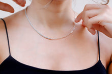 Load image into Gallery viewer, Tennis &amp; Paperclip Fusion Necklace - A Unique Blend of Sporty Elegance