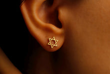 Load image into Gallery viewer, Star of David Earrings in 925 Sterling Silver and Gold