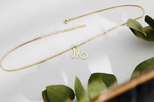 Load image into Gallery viewer, Gleam Letter Necklace - Dazzling Charm with Elegant Snake Chain