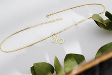 Load image into Gallery viewer, Dainty 14K Gold Initial Necklace with Snake Chain – Personalized Elegance for Every Occasion