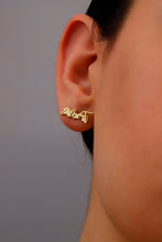 Load image into Gallery viewer, Goldsmithia Personalized Solid Gold Name Earrings - Shine Bright with Custom Elegance