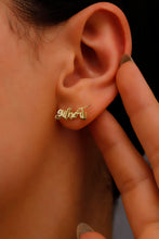 Load image into Gallery viewer, Goldsmithia Personalized Solid Gold Name Earrings - Shine Bright with Custom Elegance