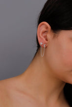 Load image into Gallery viewer, Aurora Jewelry Waterproof Gold Pave Star &amp; Moon Earrings with Sparkling CZ Diamonds