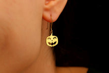 Load image into Gallery viewer, Silver Pumpkin Dangle Earrings - Whimsical Charms for Spooky Style