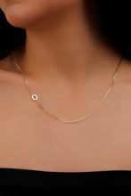 Load image into Gallery viewer, Dainty Initial Necklace by SilverGoldandRose | Personalize Your Style with a Unique Sideways Letter Design