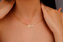 Load image into Gallery viewer, Sparkling Gold &amp; Silver Name Necklace - Personalized Dainty Layered Design with Link Chain