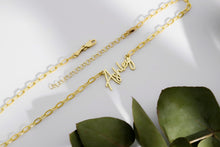Load image into Gallery viewer, Sparkling Gold &amp; Silver Name Necklace - Personalized Dainty Layered Design with Link Chain