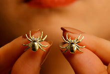 Load image into Gallery viewer, Arachnid Spooky Tarantula Earrings in  925 Sterling Silver