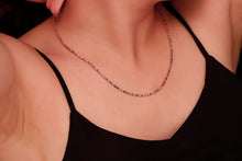 Load image into Gallery viewer, Rainbow Glam Necklace - Dainty 14K Gold Filled Tennis Jewelry with Colorful CZ Stones