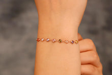Load image into Gallery viewer, 14K Gold Vermeil Colorful Natural Stone Bracelet