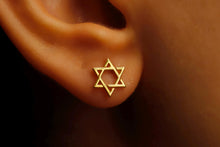 Load image into Gallery viewer, Star of David Earrings in 925 Sterling Silver and Gold
