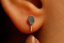 Load image into Gallery viewer, Tennis Racket Stud Earrings in 925 Sterling Silver