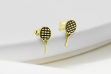 Load image into Gallery viewer, Tennis Racket Stud Earrings in 925 Sterling Silver