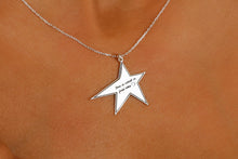 Load image into Gallery viewer, Starstruck Jewelry Personalized Star Charm Necklace - Custom Handwriting Engraving, 14K Gold Filled Gift for Her