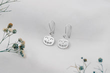 Load image into Gallery viewer, Silver Pumpkin Dangle Earrings - Whimsical Charms for Spooky Style
