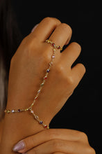 Load image into Gallery viewer, Rainbow Gemstone Hand Chain Bracelet - Colorful Multicolor Lariat Jewelry for a Dazzling Look