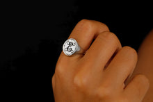 Load image into Gallery viewer, Monogrammed Signet Ring - Personalized Elegance for a Unique You