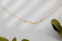 Load image into Gallery viewer, Gold &amp; Grace Name Necklace - Stunning 10K Solid Gold Personalization