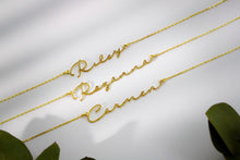 Load image into Gallery viewer, Personalized Gold Name Necklace - Customized 8K &amp; 10K Solid Gold