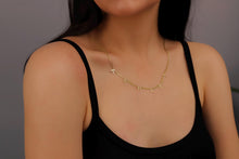 Load image into Gallery viewer, Gold Satellite Personalized Initial Necklace - Dazzling Sterling Silver, Perfect Gift for Her