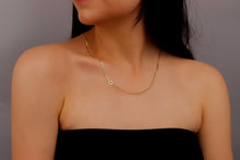 Load image into Gallery viewer, Dainty Initial Necklace by SilverGoldandRose | Personalize Your Style with a Unique Sideways Letter Design