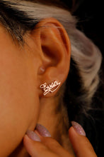 Load image into Gallery viewer, Personalized Chef Knife Name Earrings | Unique Culinary Jewelry | Perfect Gift for Chefs